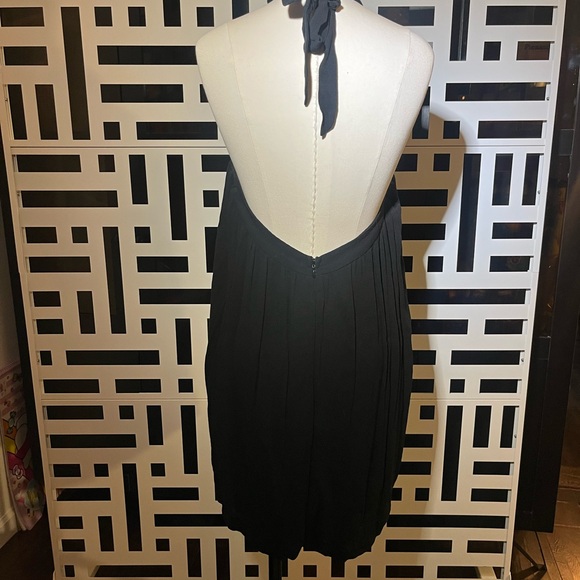 Revolve Chic Black Dress by Superdown EUC MEDIUM halter swing M mini - Picture 7 of 16
